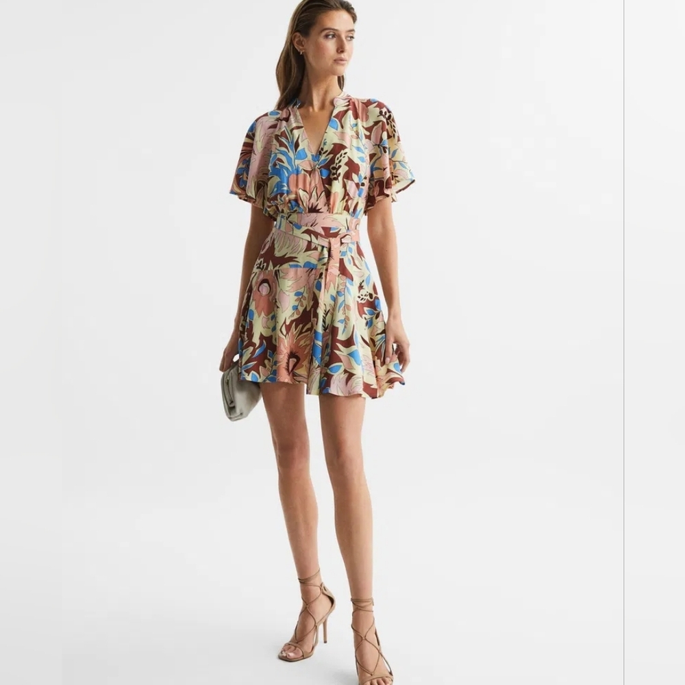 REISS | $330 Kara Floral Mini Dress - Picture 2 of 7